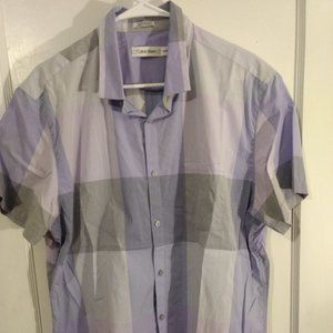 Calvin Klein XL men's plaid dress shirt